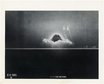 (ATOMIC BOMBS--TRINITY NUCLEAR TEST) A graphic and unfathomable series with 8 photographs by Berlyn Brixner (1911-2009) documenting the